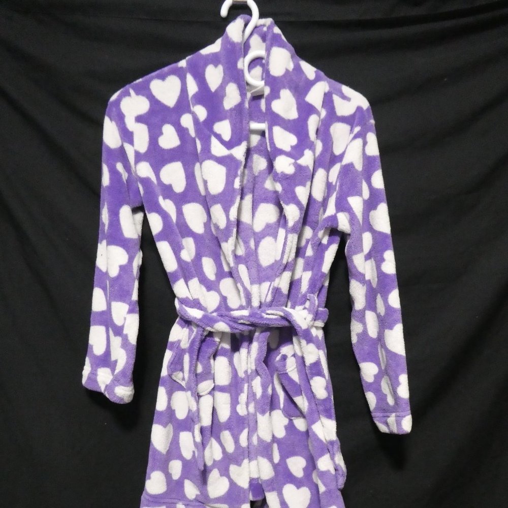 JOE FRESH KIDS | xl extra large 14 | Heart Print Soft Fleece Bath Robe